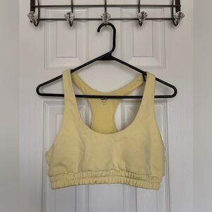ALO Yoga Scoop Neck Sweatshirt Bra yellow Medium